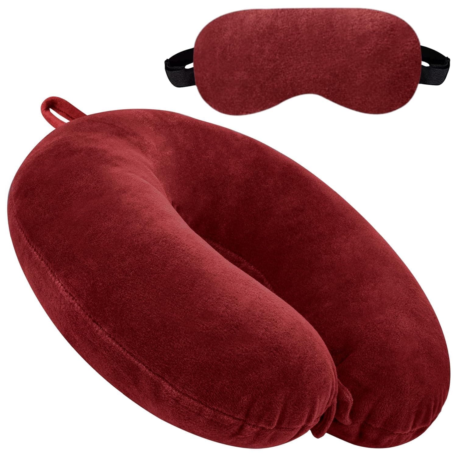Crackles U Shaped Travel Neck Pillow Combo with Eye Mask for Travel in Airplane Flight/Car/Train for Sleeping,Comfortable Head Rest Neck Sup at ₹186 – Amazon