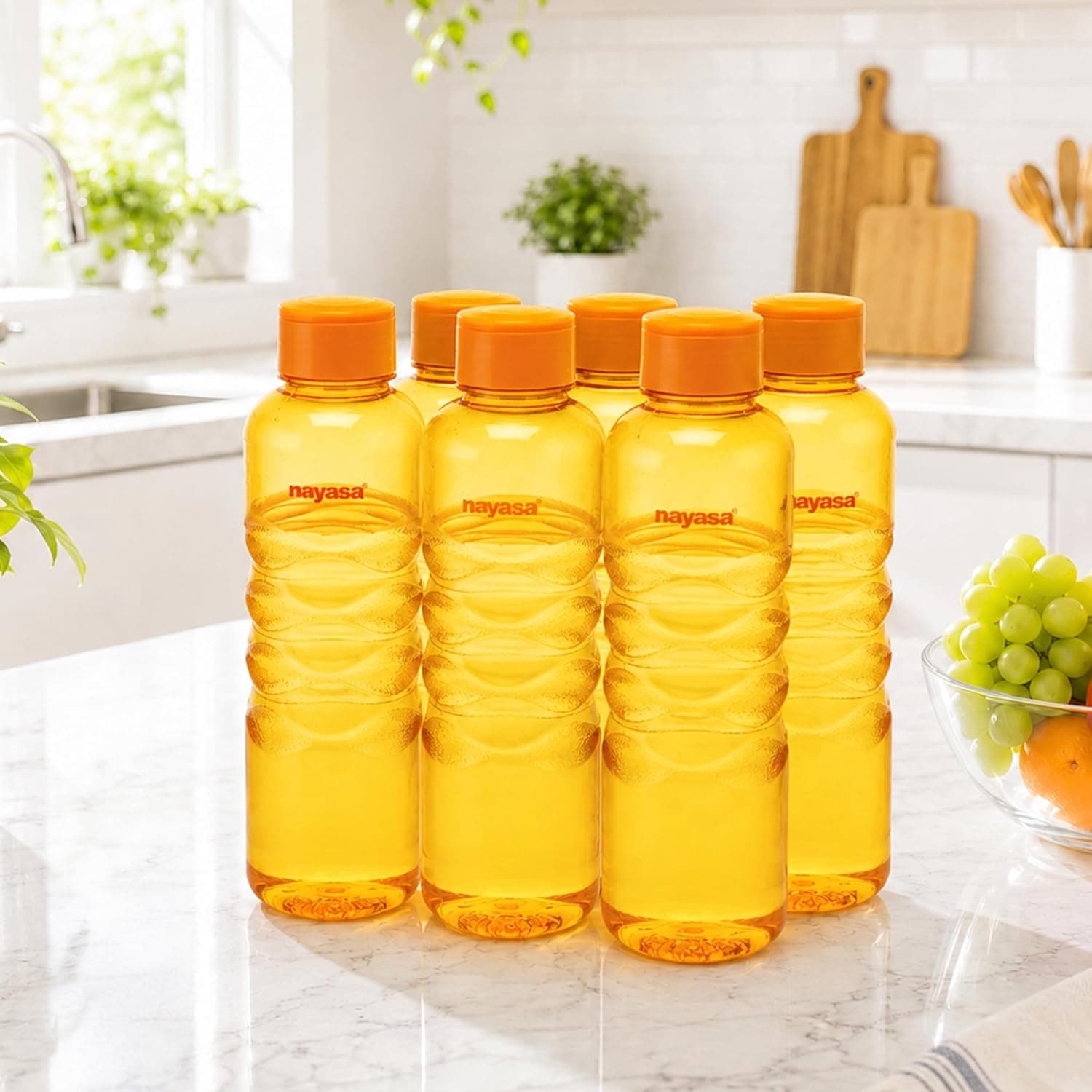 Nayasa Revello 1000 ML Pet Plastic Fridge Water Bottles Set at ₹218 – Amazon