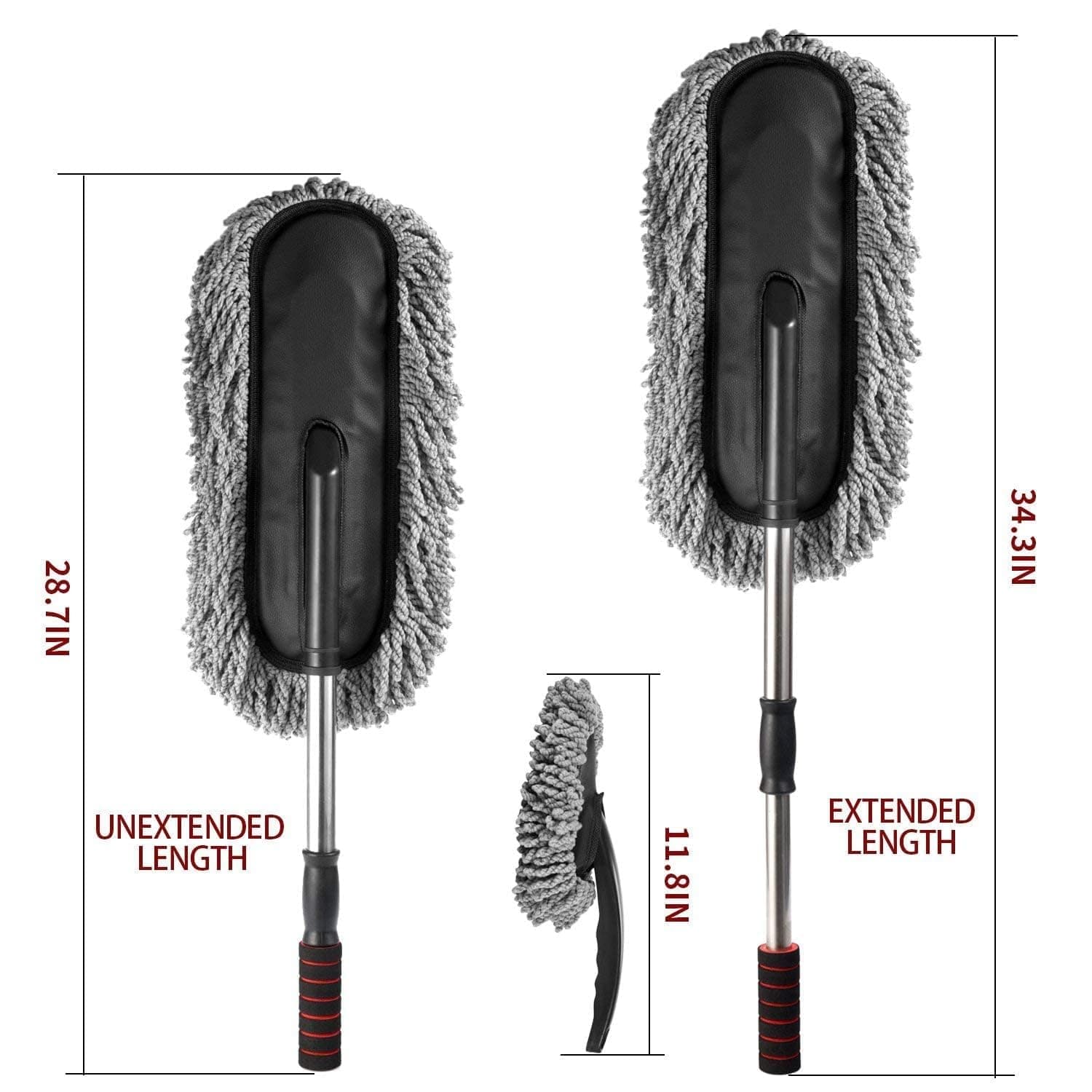 2Pcs Soft Microfiber Duster with Extendable Handle Exterior at ₹199 – Amazon