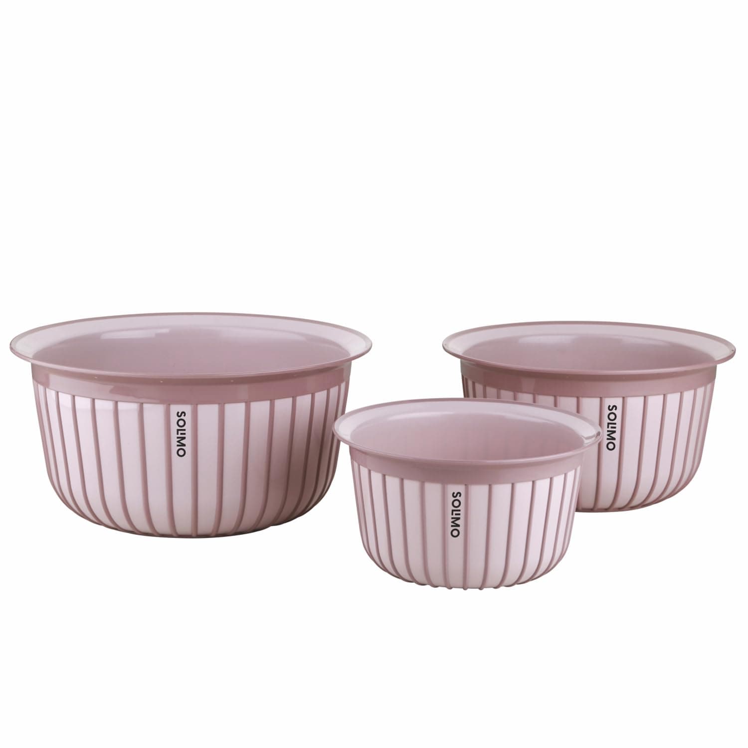 Amazon brand - Solimo Plastic Linea Containers without Lid Food Grade Set of 3(1.3L,2.3L and 3.8L) |BPA-Free Multipurpose Kitchen Bowls for at ₹349 – Amazon