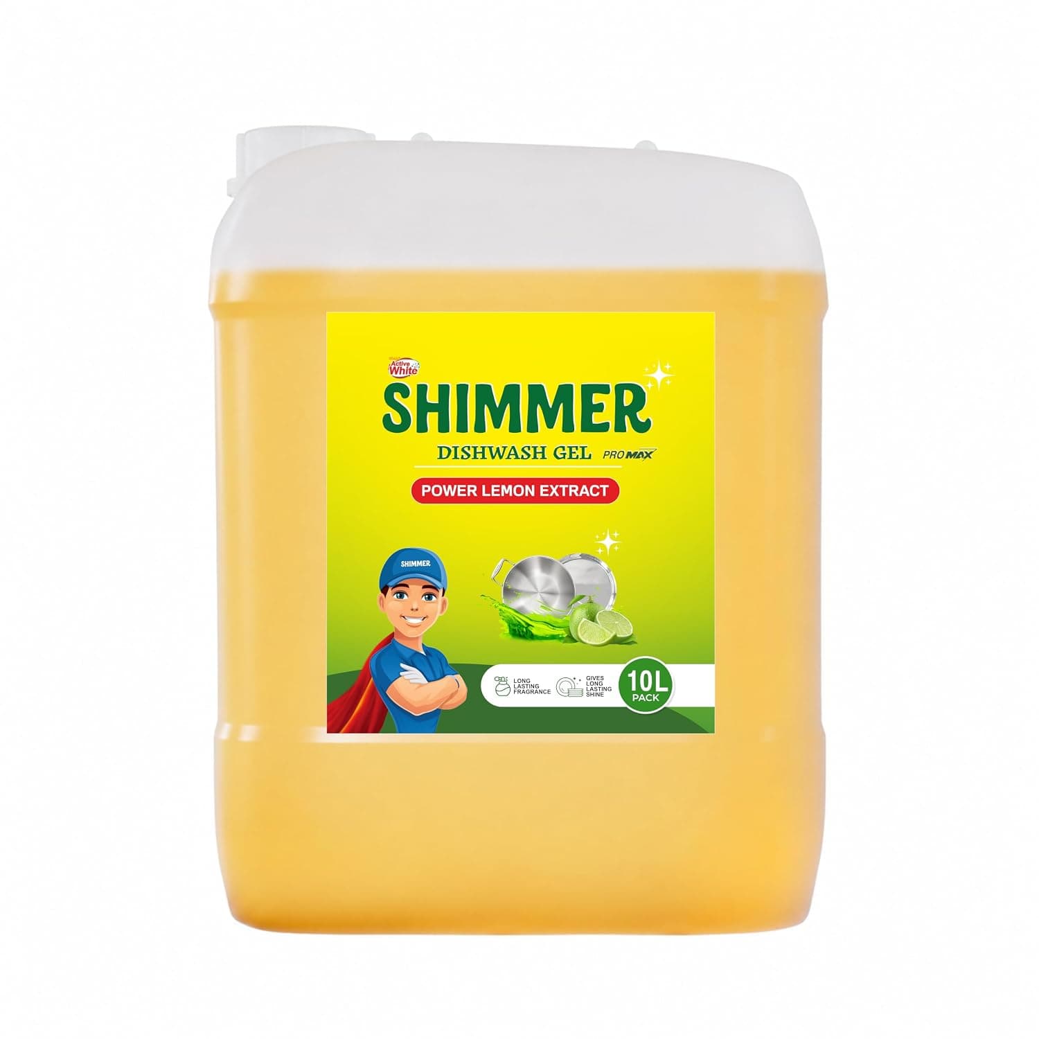 Shimmer Pro Max Dishwash Gel - 10L | Professional Formula | at ₹755 – Amazon