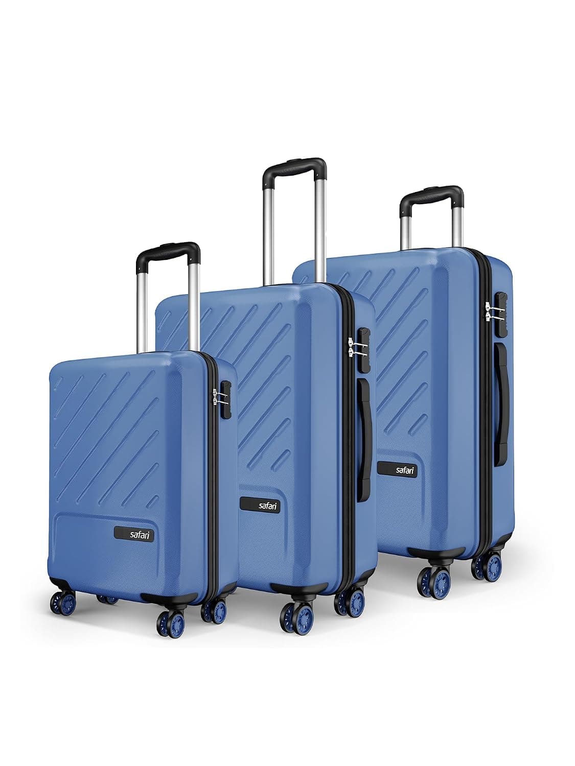 Safari Symphony Set of 3 Trolley Bag Hard Case Polypropylene, 8 Spinner Wheels, 360 Degree Wheeling Carry on Luggage, Travel Bag, Suitcase f at ₹5499 – Amazon