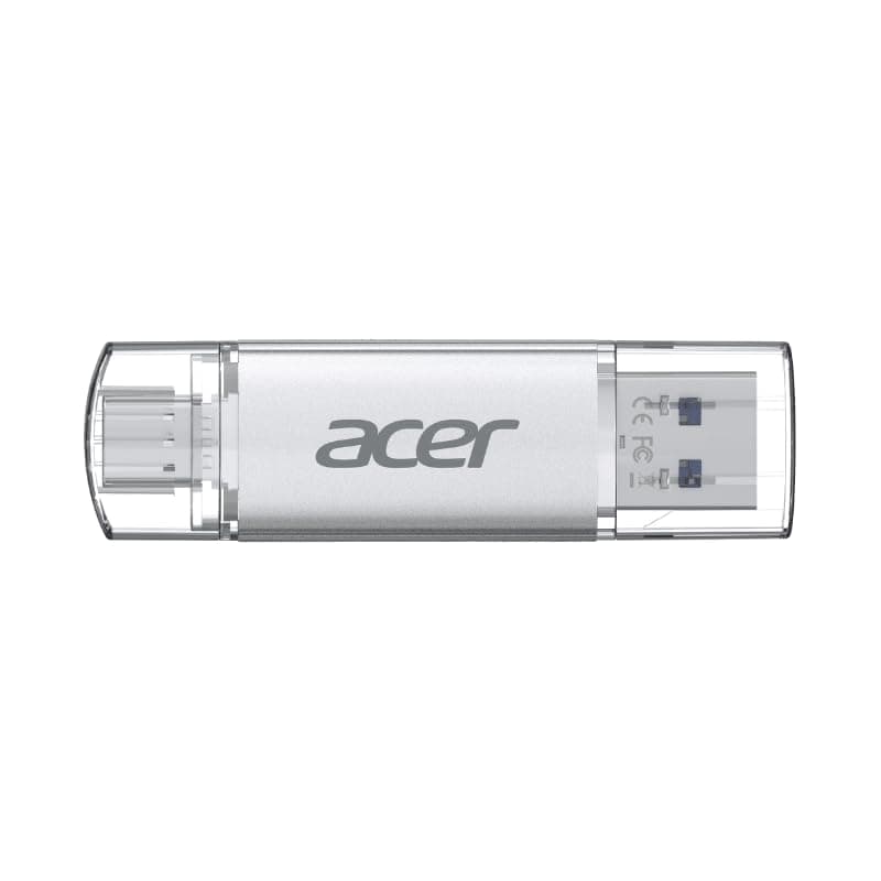 Acer UT300 Dual Port USB Flash Drive, 32GB, USB 3.2 Gen1, USB-C & USB-A, Up to 150MB/s