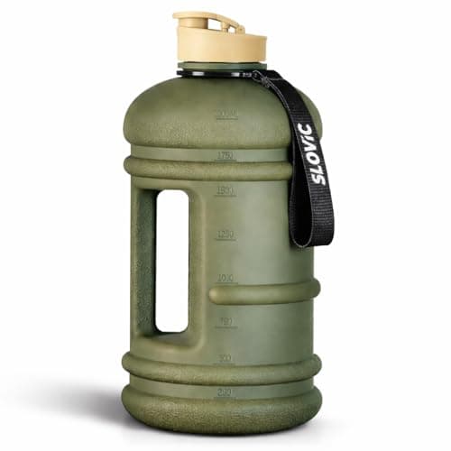 SLOVIC Gallon Water Bottle 2 + Litre | Gym Motivational Sipper Water Bottle for Adults | 100% BPA Free & Leakproof | 2 Litre Sipper for Men at ₹199 – Amazon