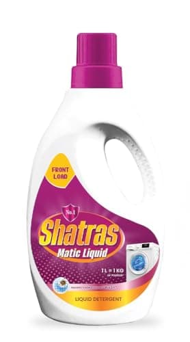 SHATRAS Matic Top Load Liquid Detergent | Stian Remover | 99.9% Germ Protection | Bio Stain Power & Ultra Color Care (Pink 1) at ₹189 (85% Off) – Amazon