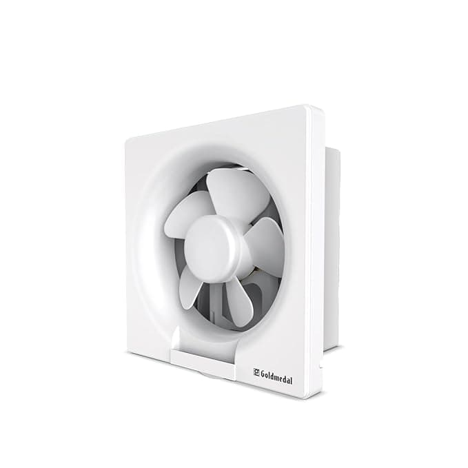 Goldmedal Air Wave 200mm Exhaust Fan (Kitchen/Bathroom, White) at ₹1,099 (48% Off) – Amazon