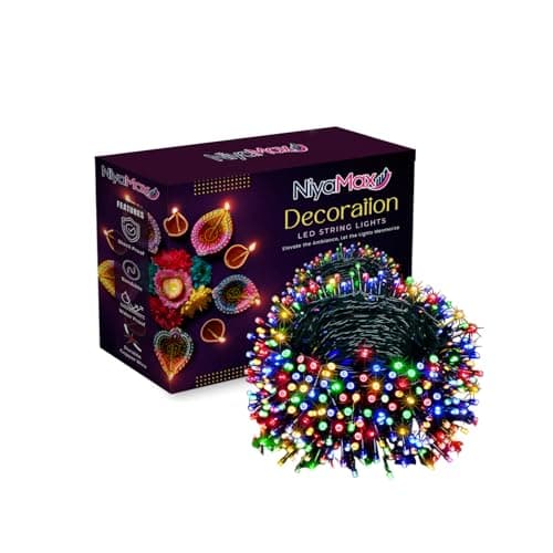 35 Feet 36 Led String Serial Lights, Copper Wire LED Decorative String Fairy Rice Lights for Indoor, Outdoor, Decoration, Festival, Party, Wedding, Garden, Lawn (Multicolor)(Pack of 1) at ₹80 (92% Off) – Amazon