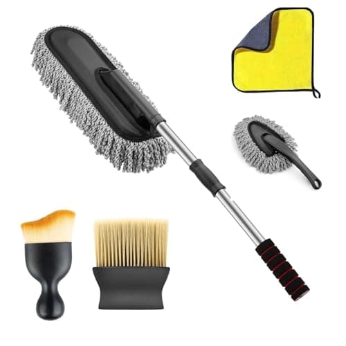 ORJILO 5 PCS Microfiber Car Duster Kit Interior & Exterior Car Cleaning Detailing Tool Scratch & Lint Free, Pollen Removing Extendable Long at ₹299 – Amazon