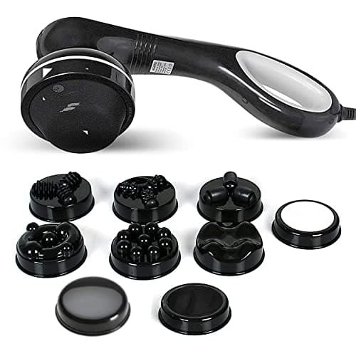 AGARO Relaxo Electric Handheld Full Body Massager with 8 Massage Heads, 5 Mode & 6 Speed Settings for Muscle Relief & Relaxation (Black), Back, Leg & Foot. at ₹1799 – Amazon