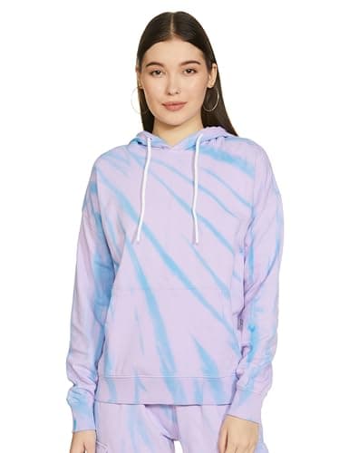 Amazon Brand - Symbol Women Cotton Hooded Relaxed Fit Sweatshirt (Tie-Dye | Pullover) (Available in Plus Sizes) at ₹599 – Amazon