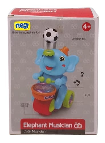 Negi Musical Elephant – Fun Drum Playing Toy with Lights & Sounds at ₹203 (84% Off) - Amazon