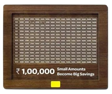 Wooden Piggy Bank with Carved Design — Coin Savings Box for Kids (Black)