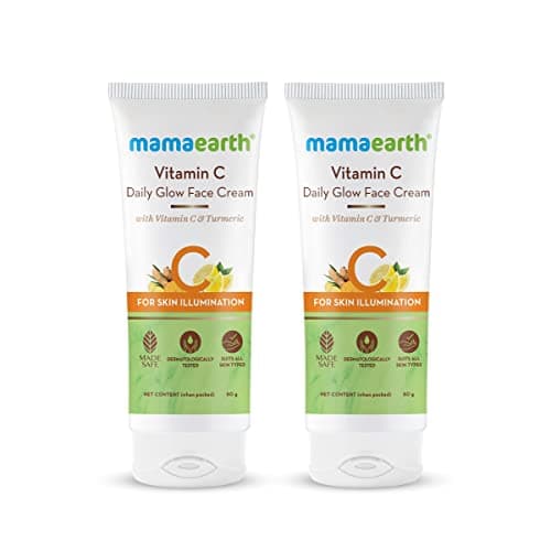 Mamaearth Vitamin C Daily Glow Face Cream With Vitamin C & Turmeric for Skin Illumination - Pack of 2 at ₹238 (52% Off) – Amazon