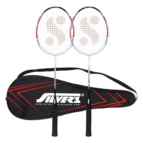Silver's Aluminium Defender Badminton Kit (2 Racquets with Full Cover)(Red/White) at ₹332 (63% Off) – Amazon
