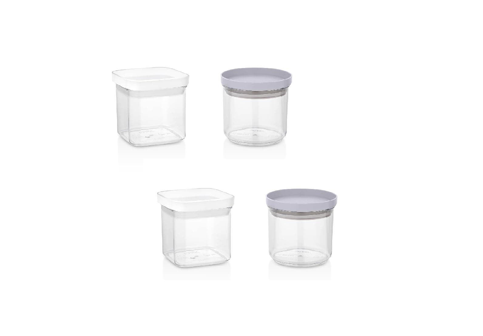 Aristo 201 Airtight Breeza Square Kitchen Storage Container 500ml, Set of 4