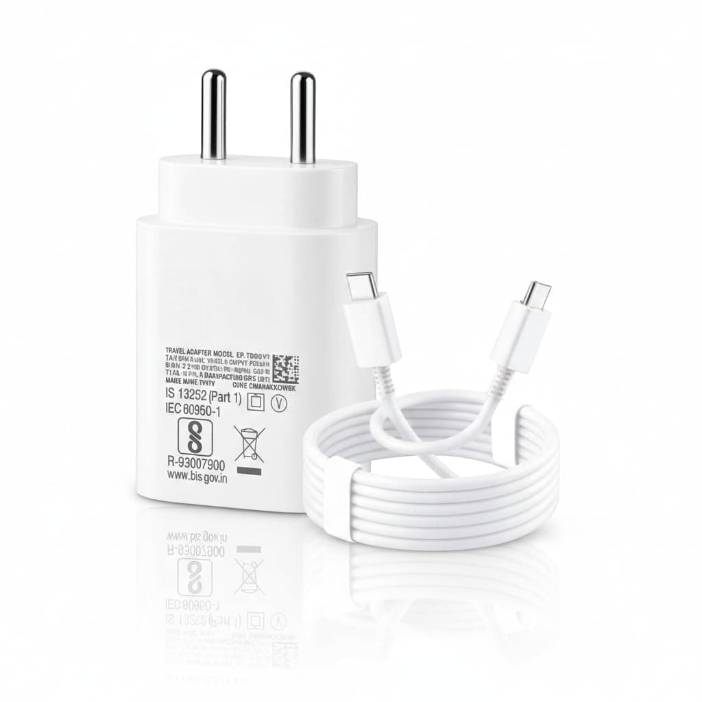 Type C 25W PD Superfast Charger with 1M Type-C Cable β Fast Charging Adapter