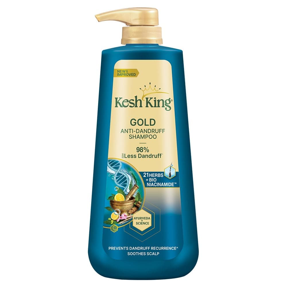 Kesh King Gold Anti-Dandruff Shampoo with 21 Herbs + Bio Niacinamide for Men & Women I 99% Users saw reduced dandruff in 2-weeks* I Eliminates dandruff & maintains scalp moisture, 600ml Rs. 350 - Amazon at ₹350 (50% Off) – Amazon