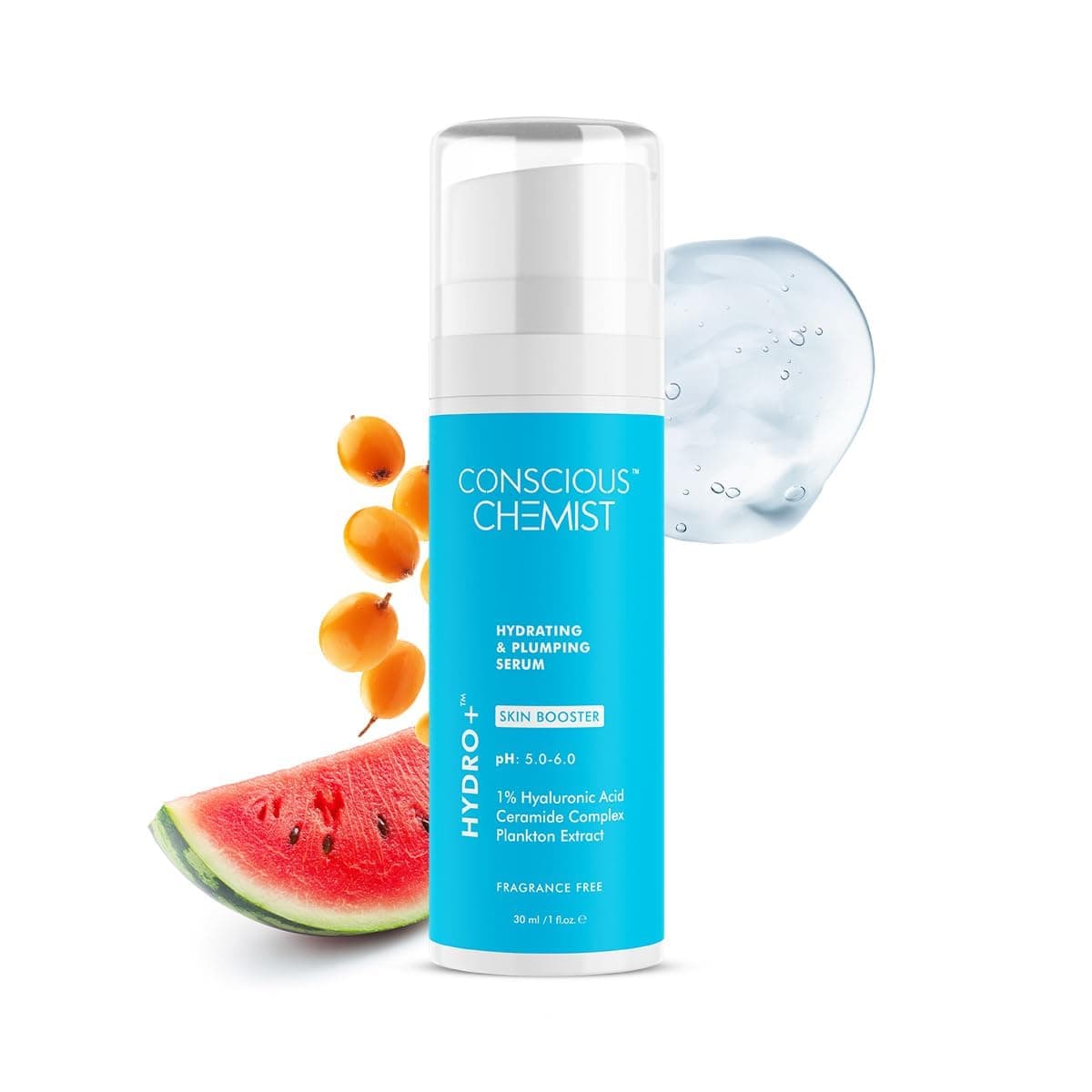 Conscious Chemist 1% Hyaluronic Acid Serum | 30ml | Face Serum for Dry Skin, Ceramide, with Plankton Extract, Treat Dull & Dehydrated Skin, Plumps & Hydrates, For Men & Women - Hydro+ at ₹235 (61% Off) – Amazon