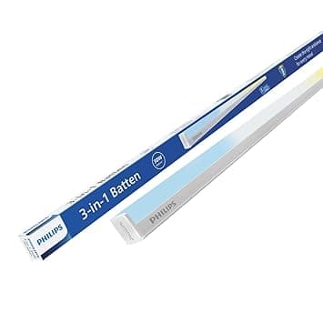 Philips 30W 3-in-1 Colour Changing LED Batten 3.6 Ft | CCT Mood Lighting (Cool White/Neutral White/Warm White) | Bright & Energy Efficient T at ₹299 – Amazon