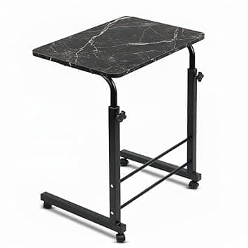 TECHNOVIBES Foldable Study Table/Bed Table/Foldable and Portable Wooden/Writing Desk for Office/Home/School (Dark Marble with Black Leg) at ₹898 – Amazon