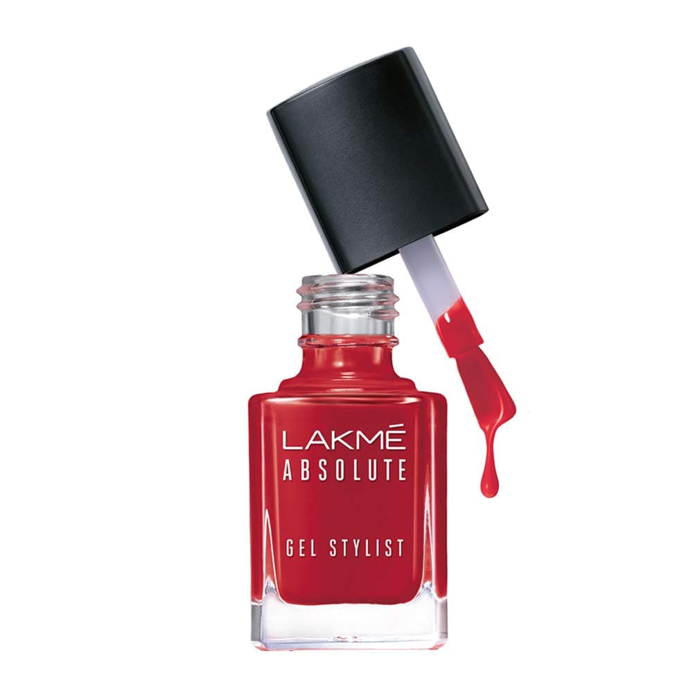 Lakmé Absolute Gel Stylist Nail Color, Scarlet Red, 12 ml at ₹175 (50% Off) – Amazon