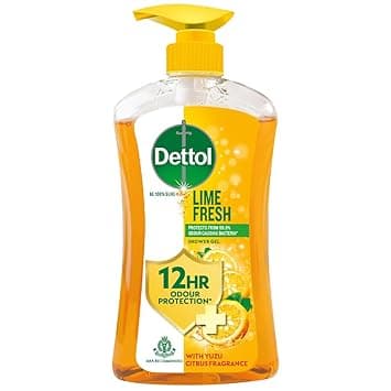 Dettol Body Wash and Shower Gel for Women and Men, Lime Fres at ₹169 – Amazon