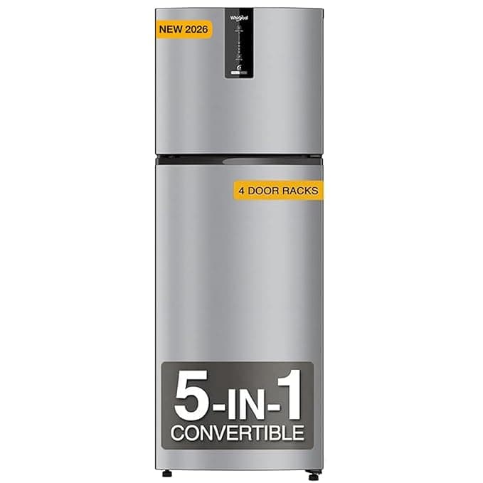 Whirlpool 308L 3 Star Convertible Frost Free Inverter Double Door Refrigerator at ₹36,990 (18% Off) – Amazon