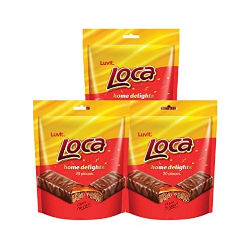 LuvIt. Loca Home Delight Choco Caramel Bar with Nougat | Homepack | 600g - Pack of 3 Rs. 198 - Amazon at βΉ198 (54% Off) β Amazon