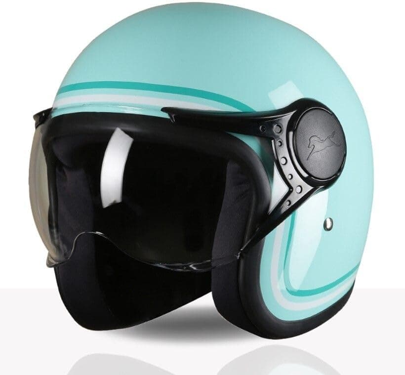 TVS MissFit Women’s Open Face Helmet, Lightweight Pastel Shell