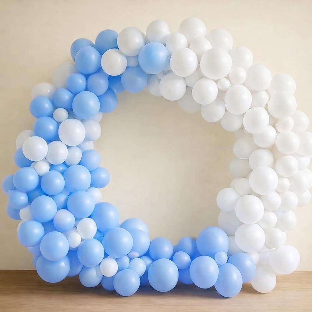 Regular Balloon Combo For Decoration with Glue Dots & Balloon Arch Strip β Party Decor Set For Easy Party Setup (BLUE WHITE, 50) at βΉ49 β Amazon