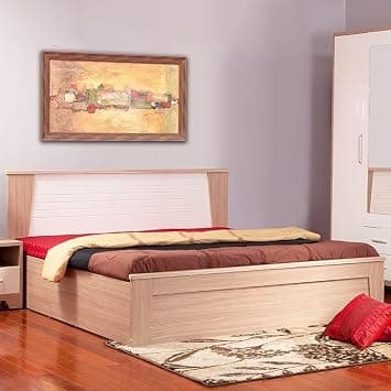 HomeTown Ambra Queen Bed with Box Storage in Oak Colour at ₹18310 – Amazon