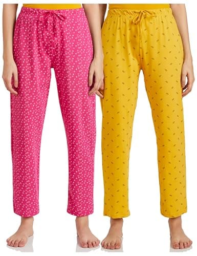 Amazon Brand - Symbol womens Cotton Ankle Length Regular Fit Pyjama set (Available in Plus Sizes) at ₹499 (81% Off) – Amazon