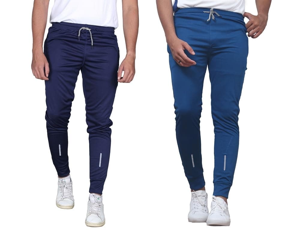 Men Regular Fit Track Pants with Pockets, Combo Pack of 2