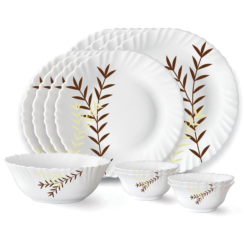 Larah by Borosil Oak Fluted Opalware Dinner Set at ₹862 (55% Off) – Amazon