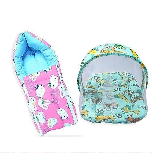 MOM & Son Baby Bedding Set Mattress with Net & Baby Sleeping at ₹270 – Amazon