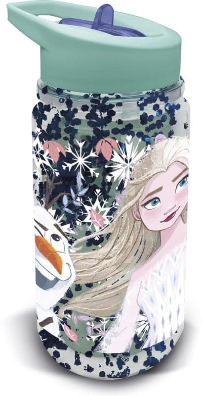 Striders Frozen Snowy 330ml Kids Sprinkle Water Bottle