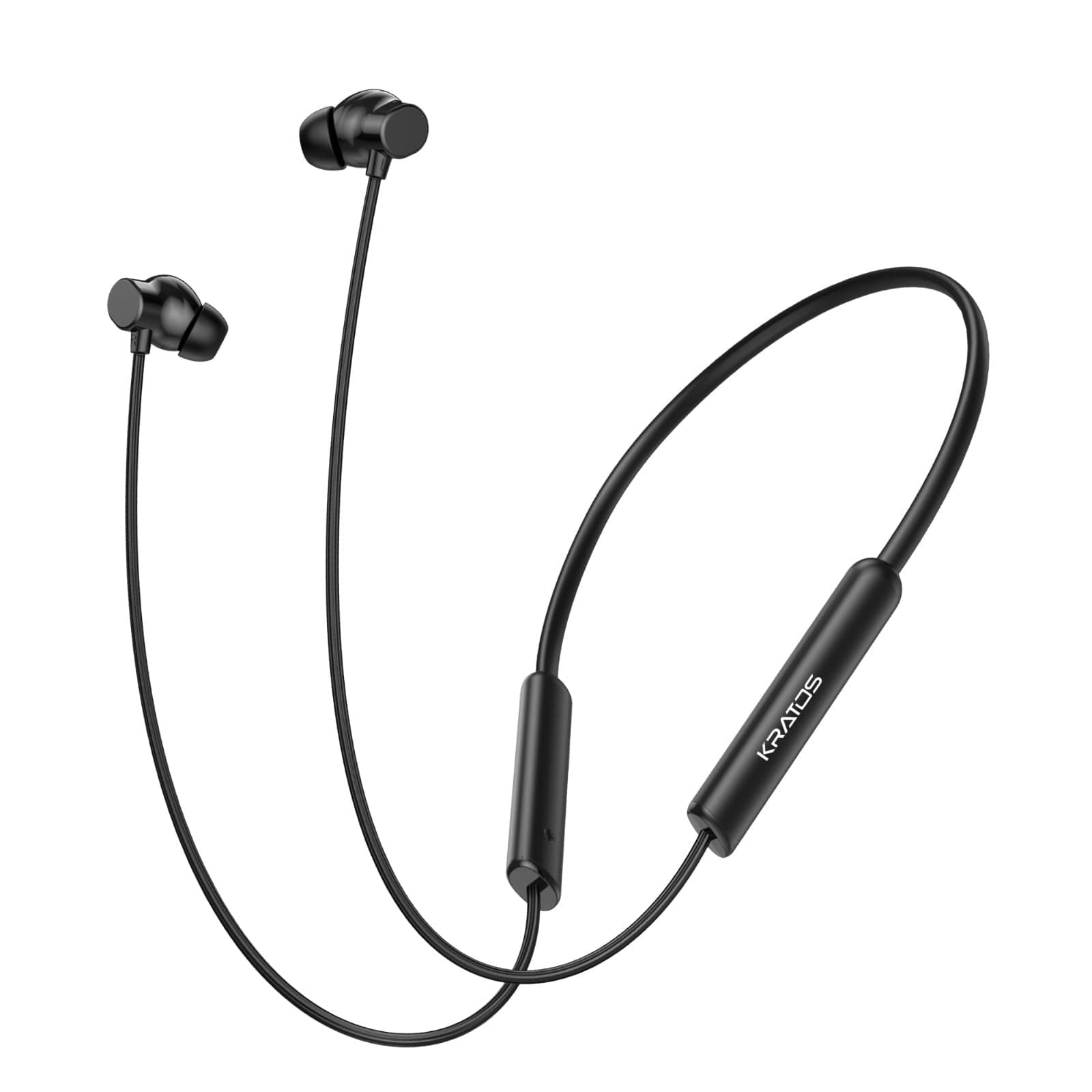 Kratos Bluetooth Neckband, 55H Playtime, Deep Bass, HD Calls