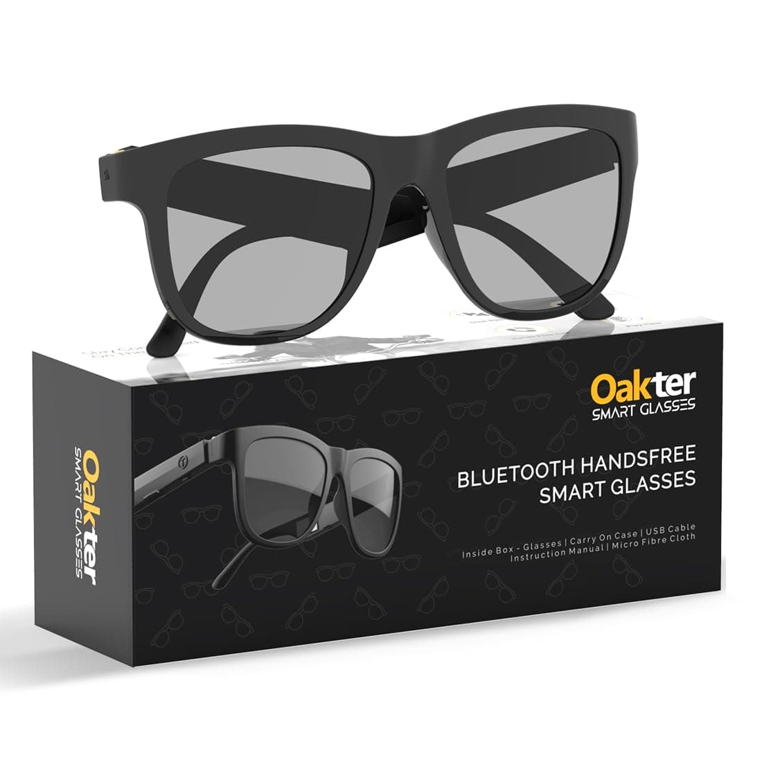 OAKTER Smart Glasses with Wireless Bluetooth — Hands-Free Calling, Open-Ear Audio