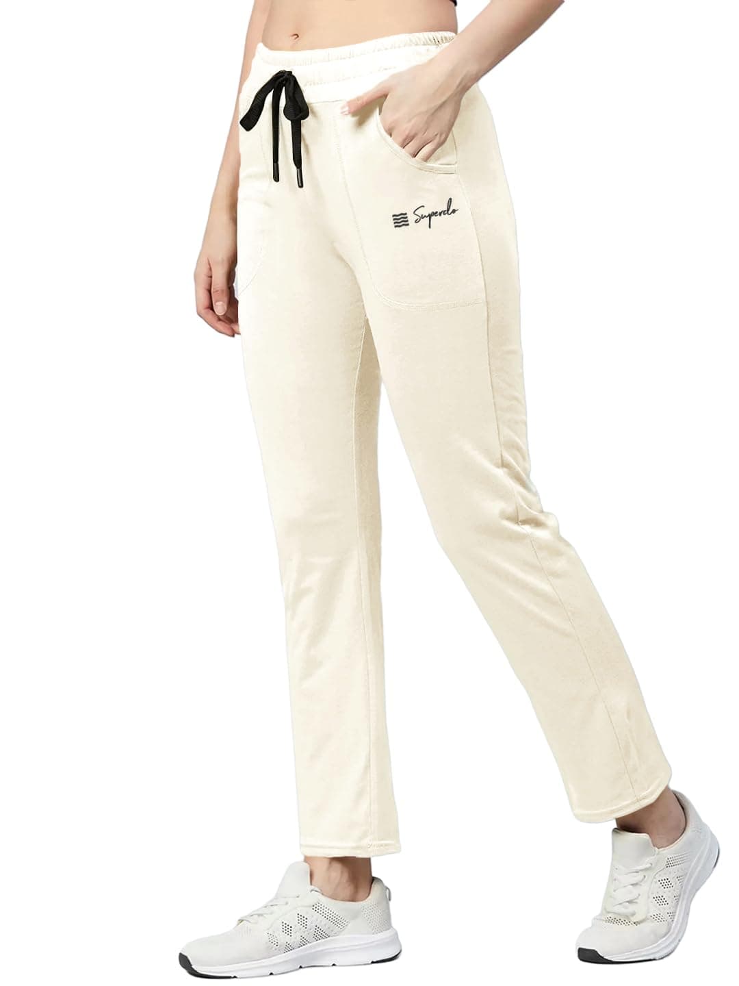 Pinkmint Women Cotton Track Pants with Both Side Pockets | Elastic Waist & Drawstring | Regular Fit | Lounge, Gym & Casual Wear at ₹299 (85% Off) – Amazon