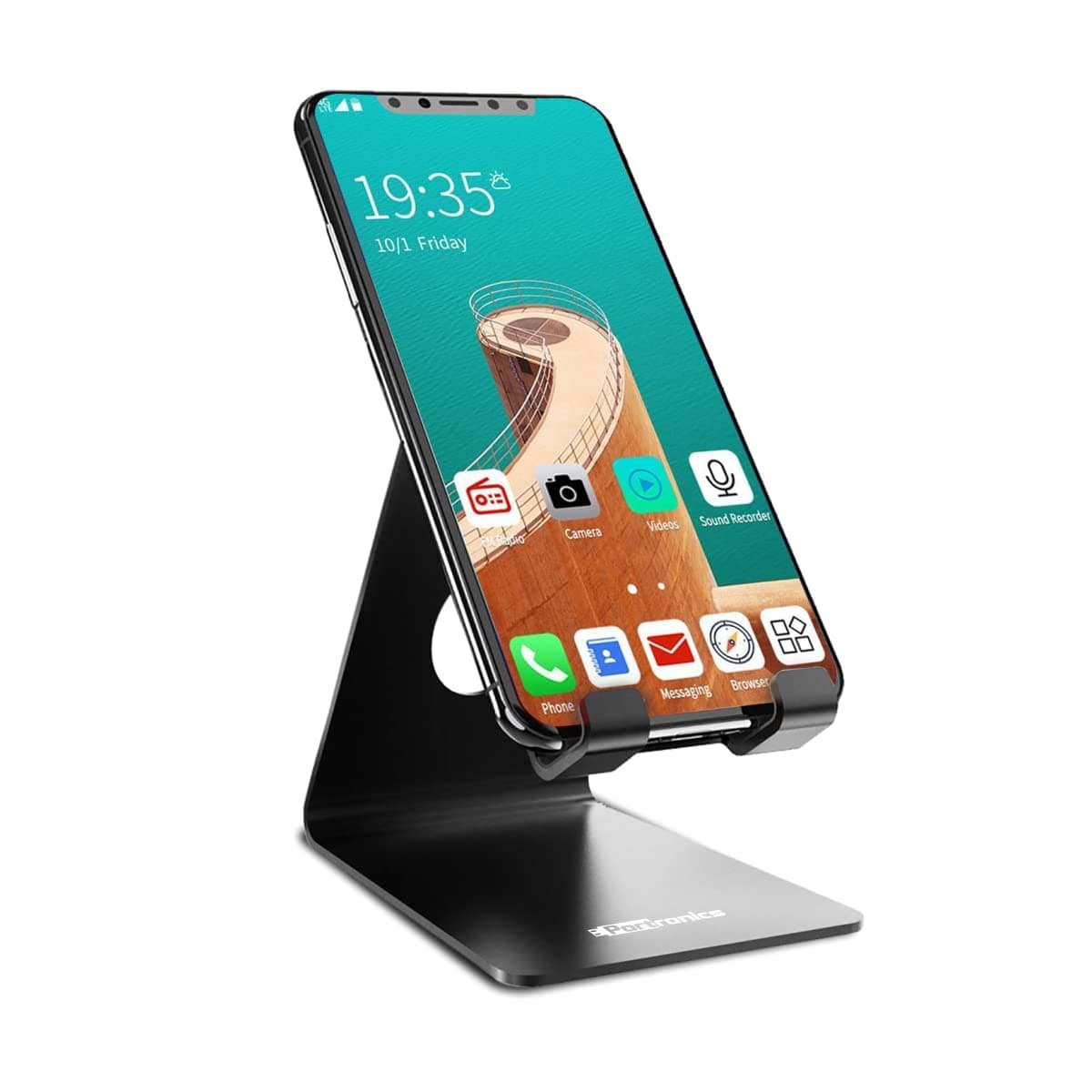Portronics MODESK Universal Mobile Holder Stand, Metal Body at ₹111 – Amazon