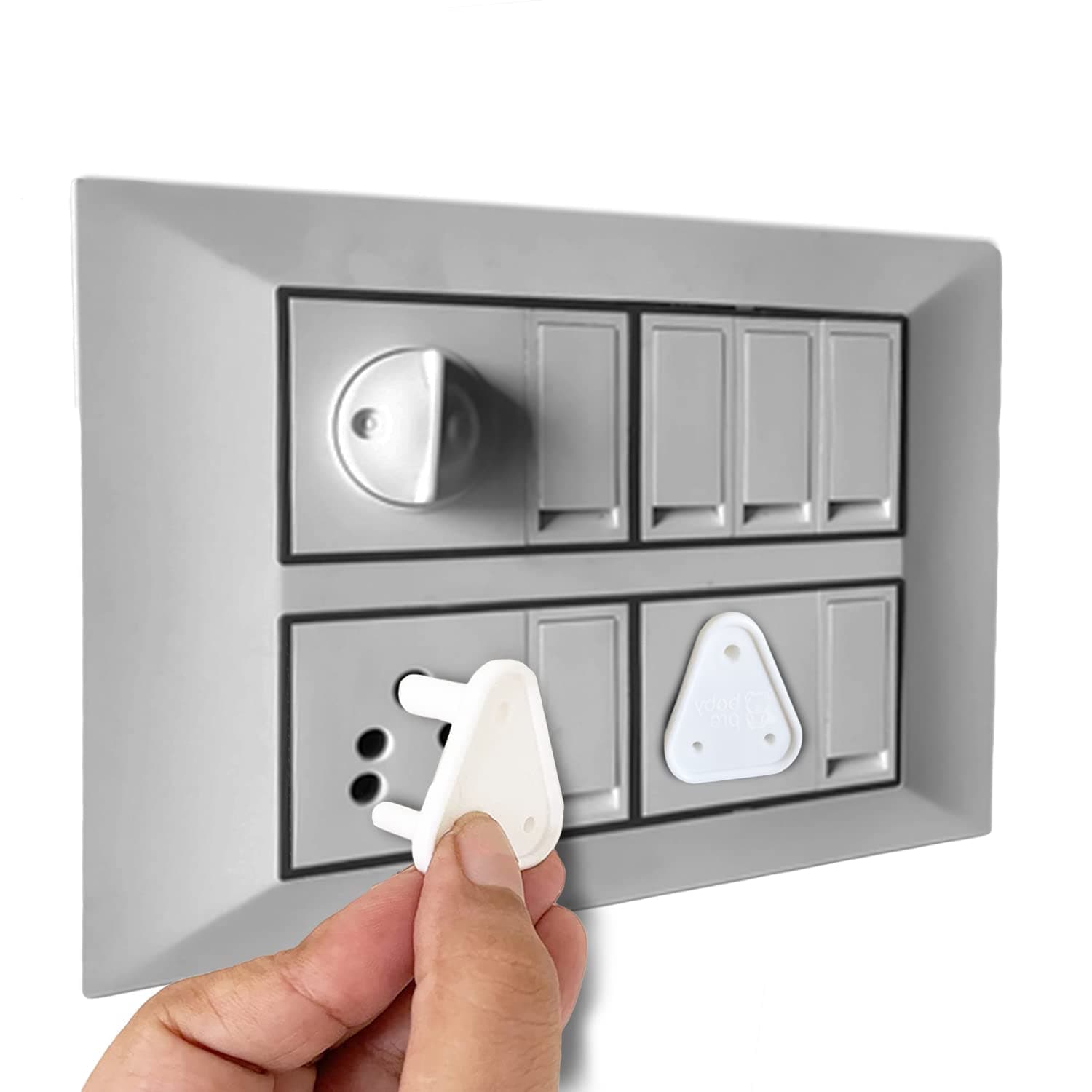 BabyPro Electric Socket Cover, Pack of 18, White (Child Safety)