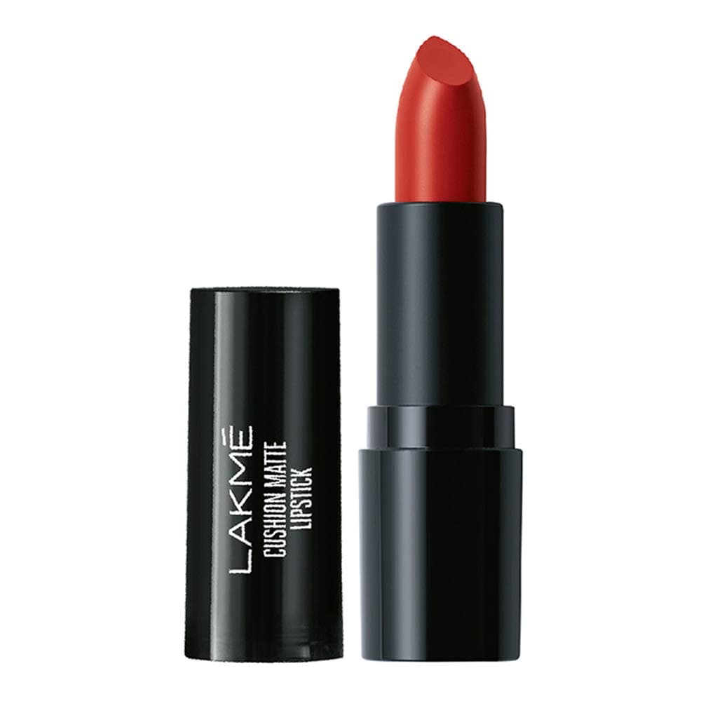 Lakmé Cushion Matte Lipstick, Red Rose, 4.5 g at ₹187 (50% Off) – Amazon