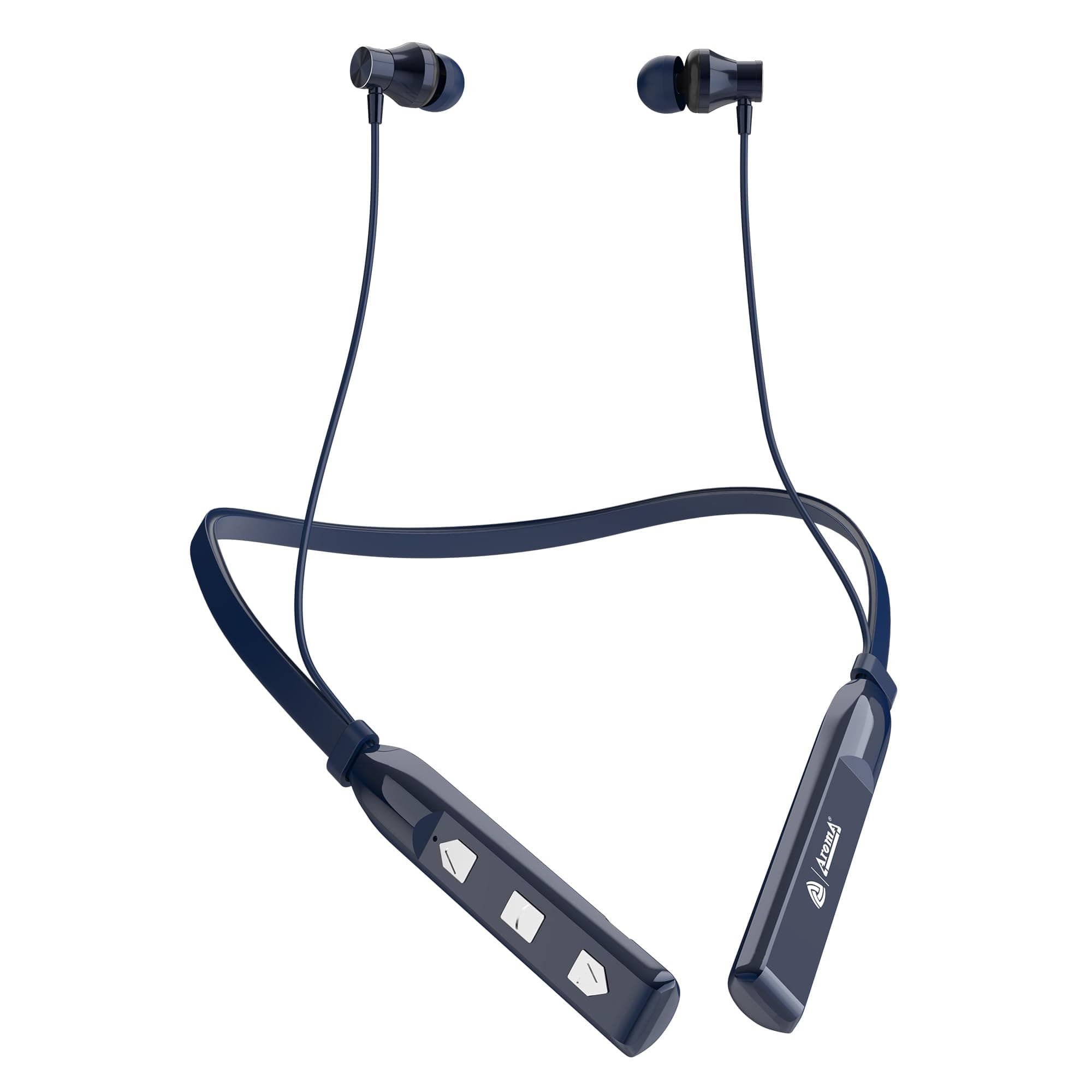 AROMA NB119 Bluetooth Neckband, Up to 48H Playtime, Fast Charging