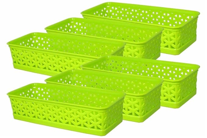 Wonder Plastic Prime Alexa 9 Multipurpose Tokri for Drawer Dividers/Storage, Set of 6 Pcs (Green) at ₹221 (71% Off) – Amazon