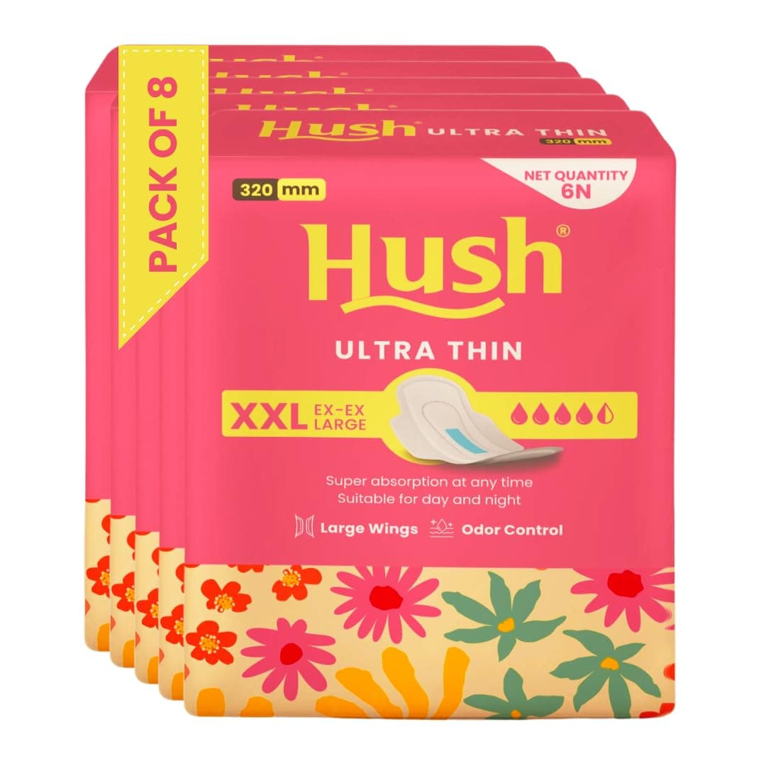 Hush Ultrathin Sanitary Pads XXL 320mm (48 Pads)
