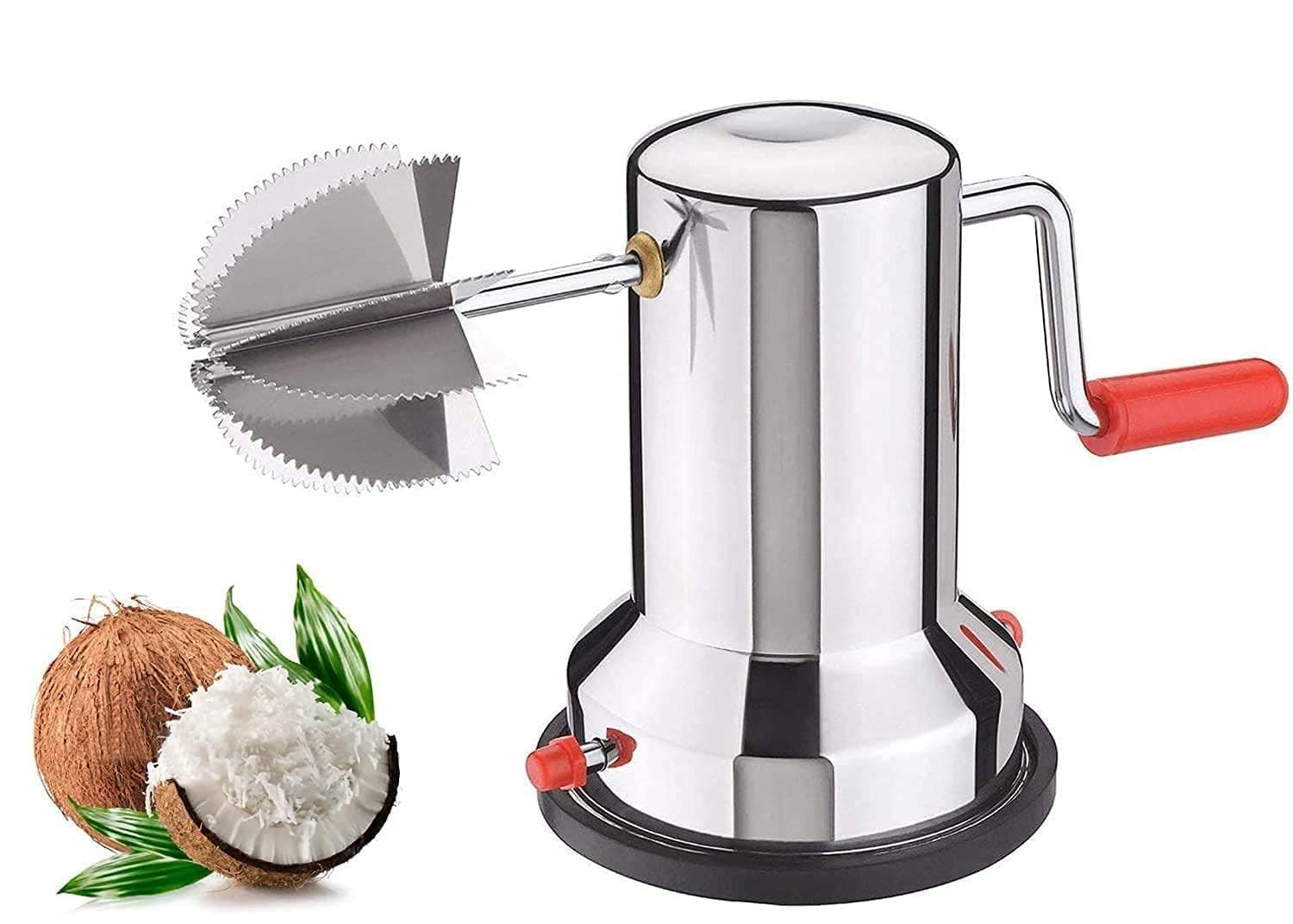 Coconut Scraper Machine with Vacuum Suction Base, Stainless Steel Manual Hand Crank Grater at ₹265 (47% Off) – Amazon