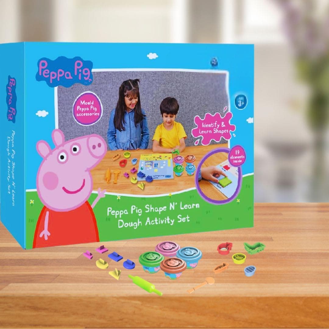 PlayMagic Peppa Pig Dough Shape & Learn Activity Set With Mo at ₹97 – Amazon