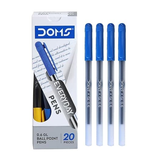 Doms 0.6mm Ball Point Pens, Pack of 40 at ₹90 (72% Off) – Amazon