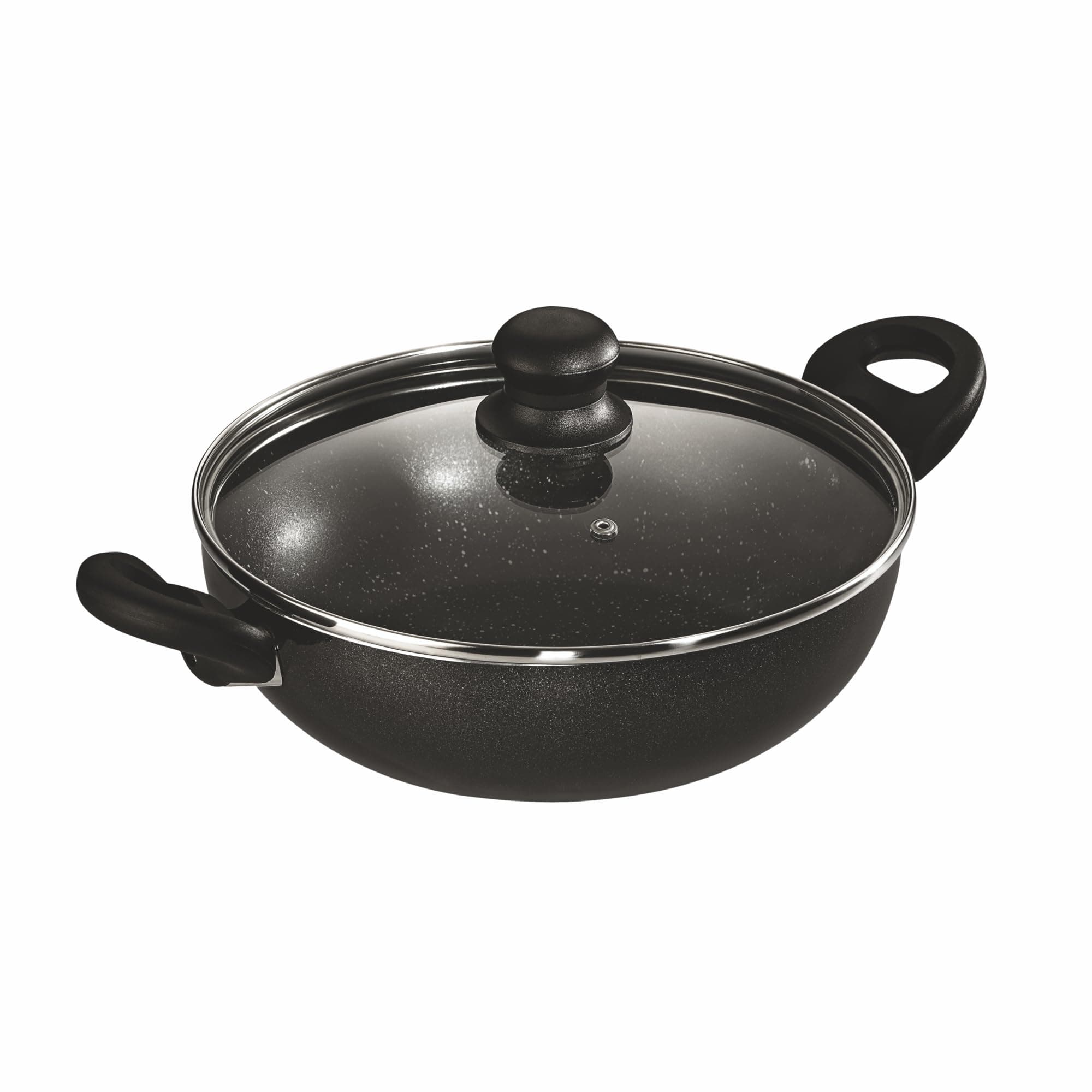 Butterfly Granza Non Stick Kadai 240mm with Glass Lid, Induction Base, PFOA Free