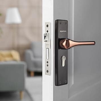 Amazon Basics Heavy-Duty Door Lock Set | Mortise Door Lock Handlesets with 3 Brass Key for Home,Office,Hotel | Brass Lock Body & Cylinder | at ₹1371 – Amazon